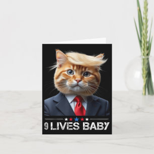 Cat Trump 9 Lives Baby _2 Card