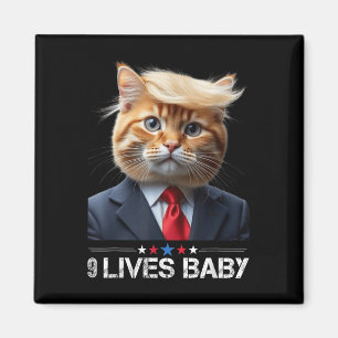 Cat Trump 9 Lives Baby _2  Magnet