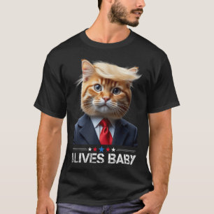 Cat Trump 9 Lives Baby _2  T-Shirt