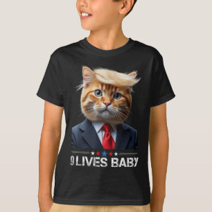 Cat Trump 9 Lives Baby _2  T-Shirt