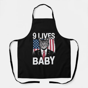 Cat Trump 9 Lives Baby Funny Trump Cat Apron