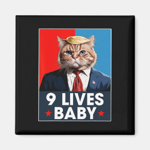 Cat Trump 9 Lives By Funny Vote For Trump Cats 202 Magnet