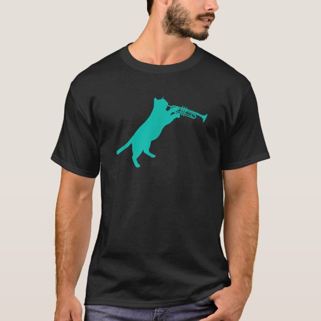 Cat Trumpet  T-Shirt (Front)