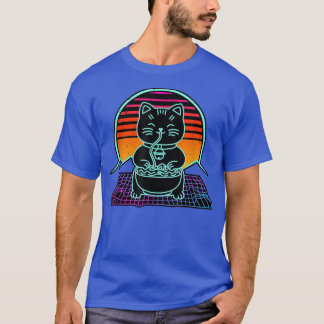 Cat Tshirt, Cute Cat Tee, Cat Lover , Retrowave Ca T-Shirt