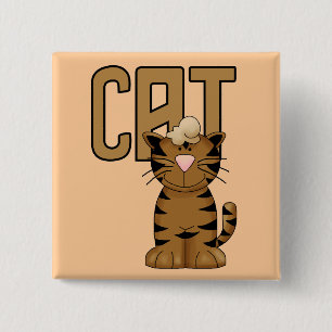 Cat Tshirts and Gifts 15 Cm Square Badge