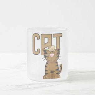 Cat Tshirts and Gifts Frosted Glass Coffee Mug