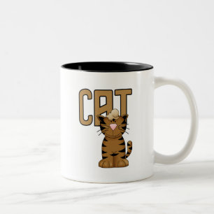 Cat Tshirts and Gifts Two-Tone Coffee Mug