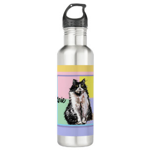 Cat Tuxedo Pastel Cats Womens Pastel Colors 710 Ml Water Bottle