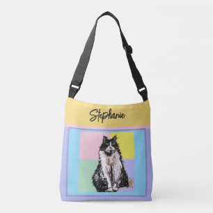 Cat Tuxedo Pastel Cats Womens Pastel Colors Crossbody Bag