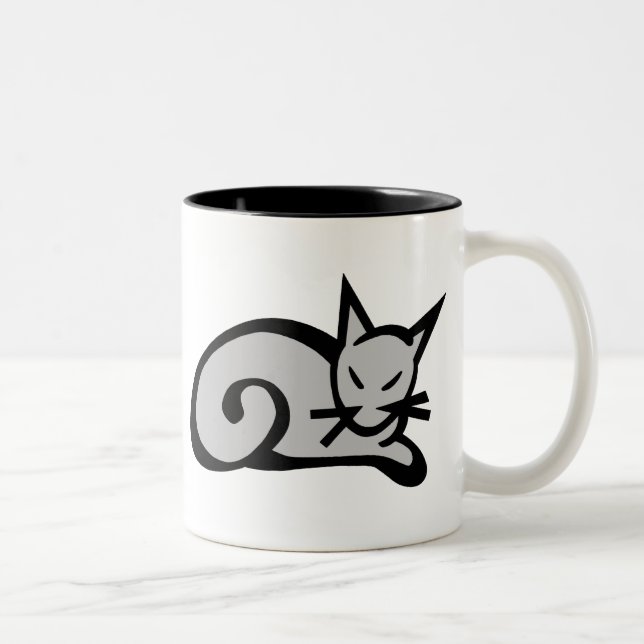 Cat Two-Tone Coffee Mug (Right)