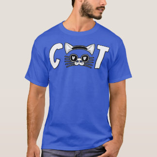 Cat Typography Design T-Shirt