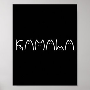 Cat Typography Kam.al.a President Cat Lady Cat Lov Poster