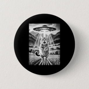 Cat Ufo Alien Abduction Funny Graphic Tees Men Wom 6 Cm Round Badge