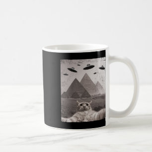 Cat Ufo Meme - Funny Cat Selfie With Ufos Coffee Mug