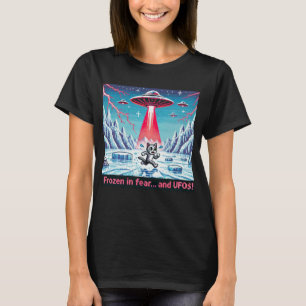 Cat UFO Selfie: Red Planet (frozen alien ufo) T-Shirt