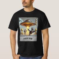 Cat UFO Selfie: Scared Kitty (Man t-shirt) #01