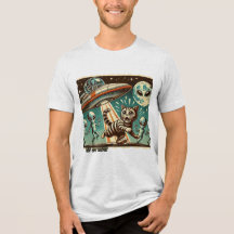 Cat UFO Selfie: Vintage Invasion (Men's T-shirt)