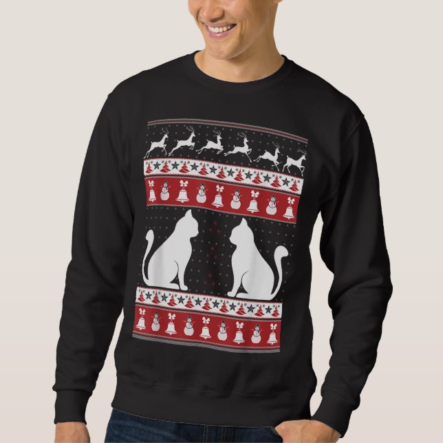 Cat Ugly Christmas Sweater Xmas (Front)