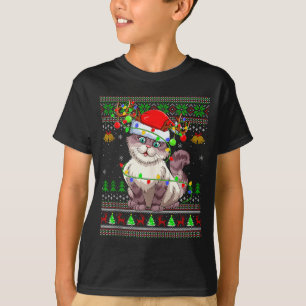 Cat Ugly Christmas Sweaters Holiday Santa Cute Xma