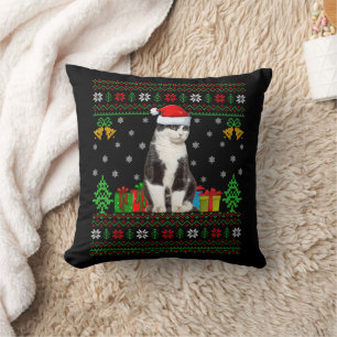 Cat Ugly Xmas Decorations Santa Cat Christmas Cushion