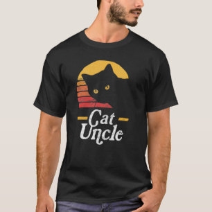 Cat Uncle Vintage 80s Style Cat Retro Distressed T-Shirt