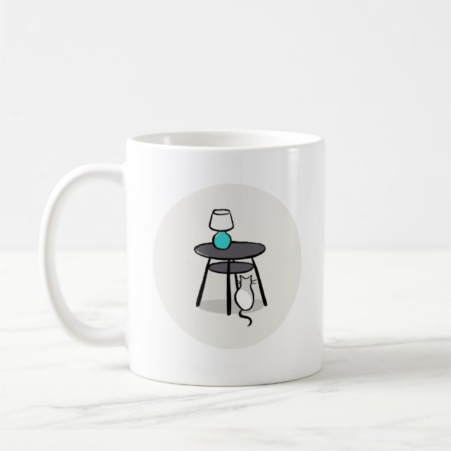 Cat Under Table Mug (Left)