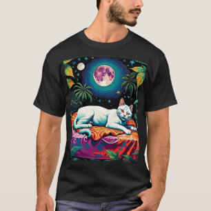 Cat under the stars 3 T-Shirt