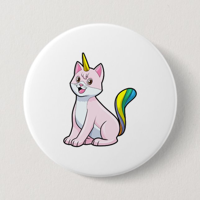 Cat Unicorn 7.5 Cm Round Badge (Front)