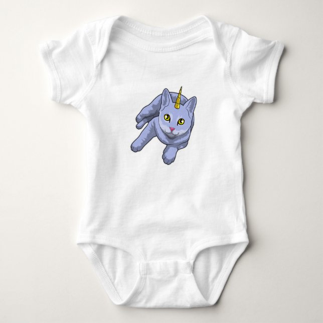 Cat Unicorn Baby Bodysuit (Front)