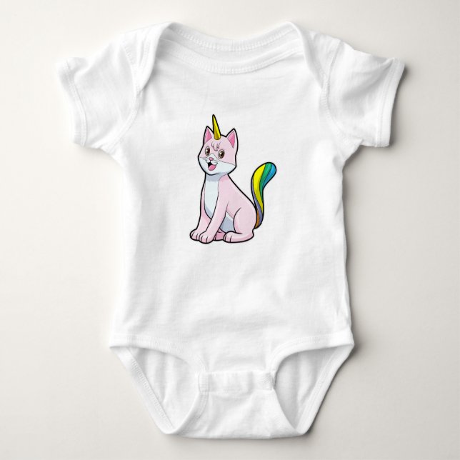 Cat Unicorn Baby Bodysuit (Front)