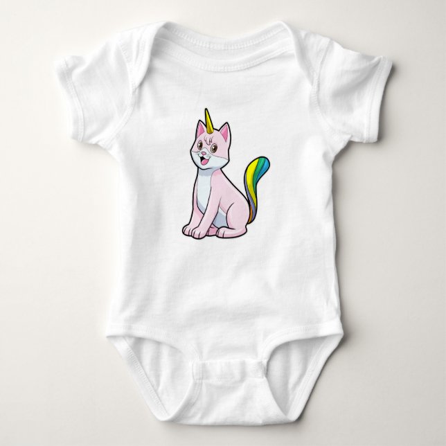 Cat Unicorn Baby Bodysuit (Front)