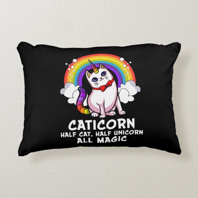 Cat Unicorn Magical Caticorn Kitten Rainbow Pet Decorative Cushion (Front)