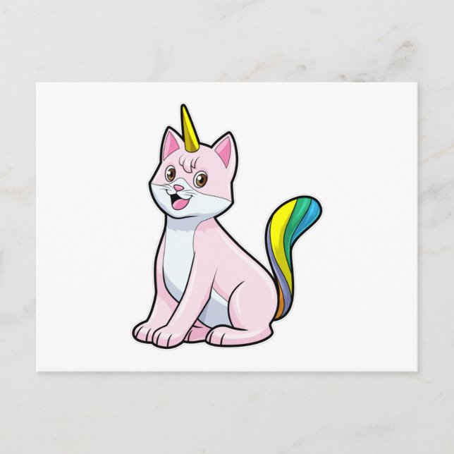 Cat Unicorn Postcard (Front)