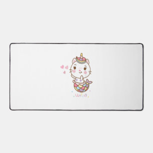 Cat Unicorn shirt - Unicat Mermaid Cat I believe i Desk Mat