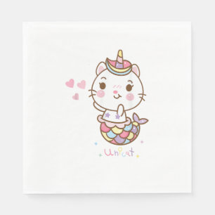 Cat Unicorn shirt - Unicat Mermaid Cat I believe i Napkin