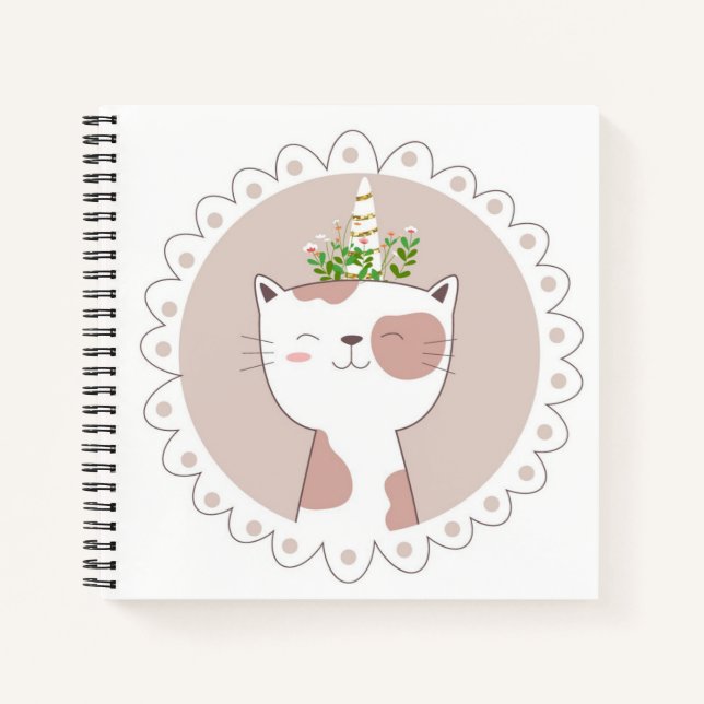 Cat Unicorn Sketchbook Notebook (Front)