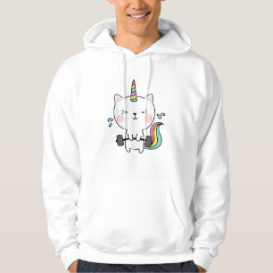 Cat Unicorn T Shirt Workout Gym Rainbow Caticorn C
