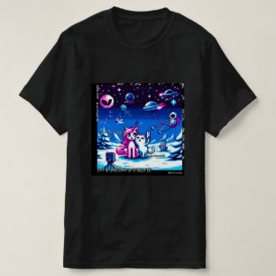 Cat & Unicorn UFO Selfie: Big Meeting #2 T-Shirt