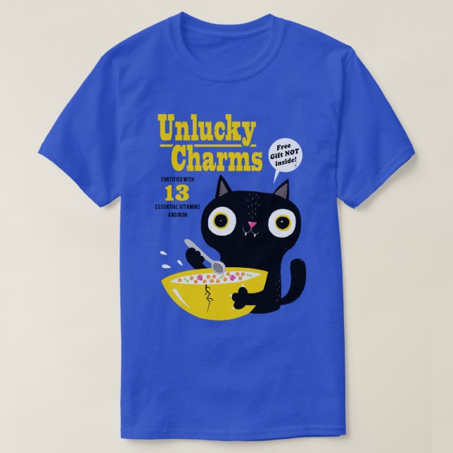 Cat Unlucky Charms T-Shirt (Design Front)