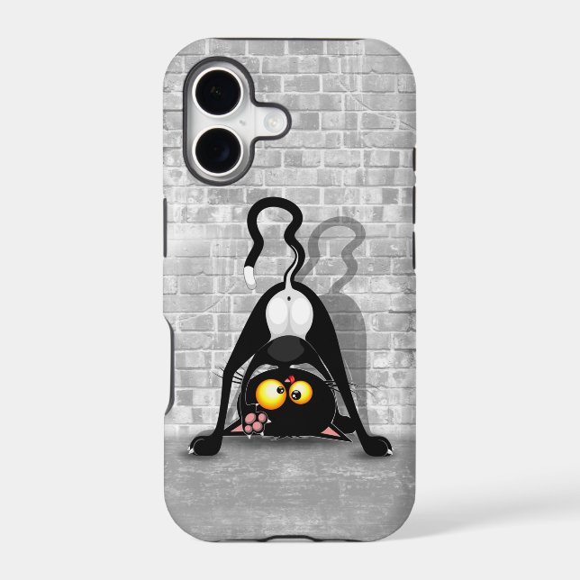 Cat Upside Down Funny Cartoon Character (Back)