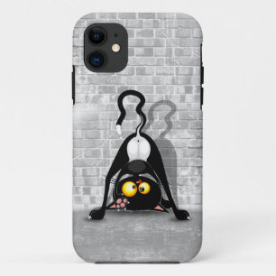 Cat Upside Down Funny Cartoon Character Case-Mate iPhone Case