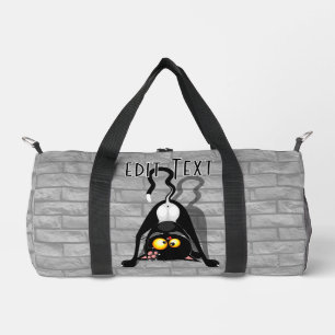 Cat Upside Down Funny Cartoon Character Duffle Bag