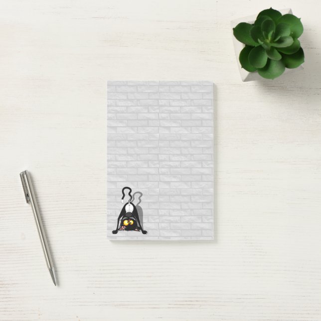 Cat Upside Down Funny Cartoon Character Post-it Notes (Office)
