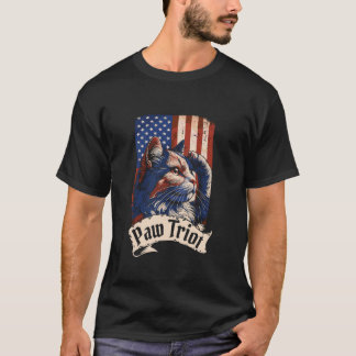 Cat Us Flag Pet Owner - Feline Kitten Pawtriot T-Shirt