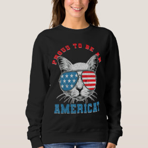 Cat Us Flag Sunglasses Proud To Be An Americat For Sweatshirt
