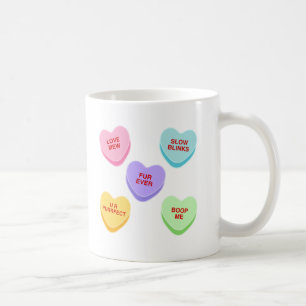 Cat Valentine Candy Hearts Mug