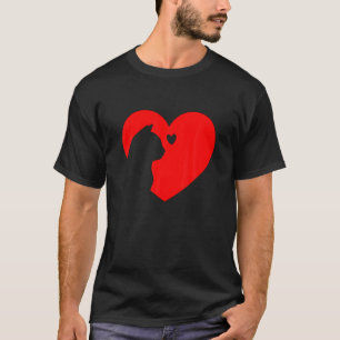 Cat Valentine Heart For Kitten And Animal Lovers T-Shirt