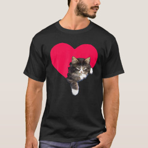 Cat Valentine's Day Cute Kitty Valentine Gifts Cat T-Shirt