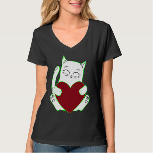 cat valentine's day for women T-Shirt