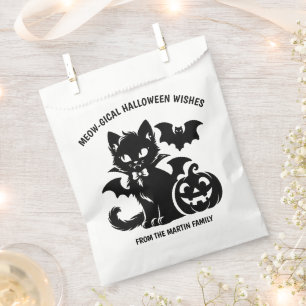 Cat Vampire Meowgical Halloween Wishes Favour Bags